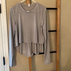 Free People Movement high-low long-sleeve shirt